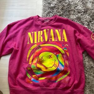 pink retero urban outfitters sweatshirt